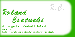 roland csetneki business card